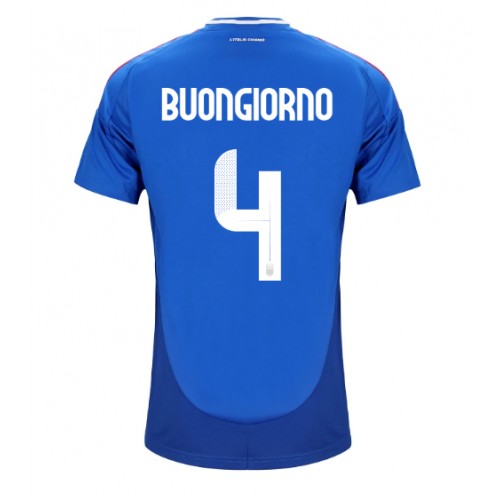 Fotballdrakt Herre Italia Alessandro Buongiorno #4 Hjemmedrakt EM 2024 Kortermet